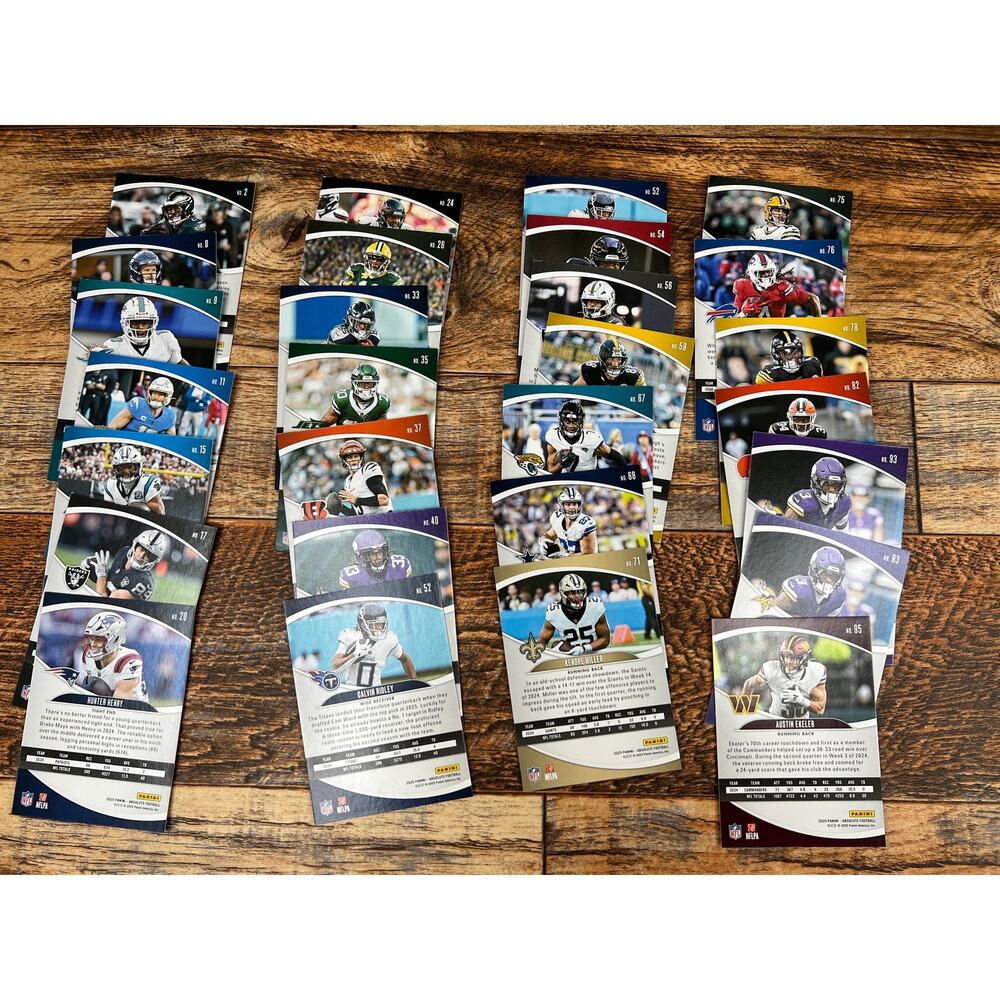 2024 Panini Absolute Football 28 Card Lot Brock Bowers RC Brian Thomas RC NFL